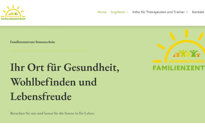AGENTUR 8 Familienzentrum Sonnenschein Website