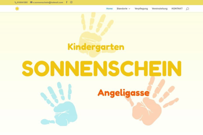 AGENTUR 2 Kindergarten Sonnenschein Website