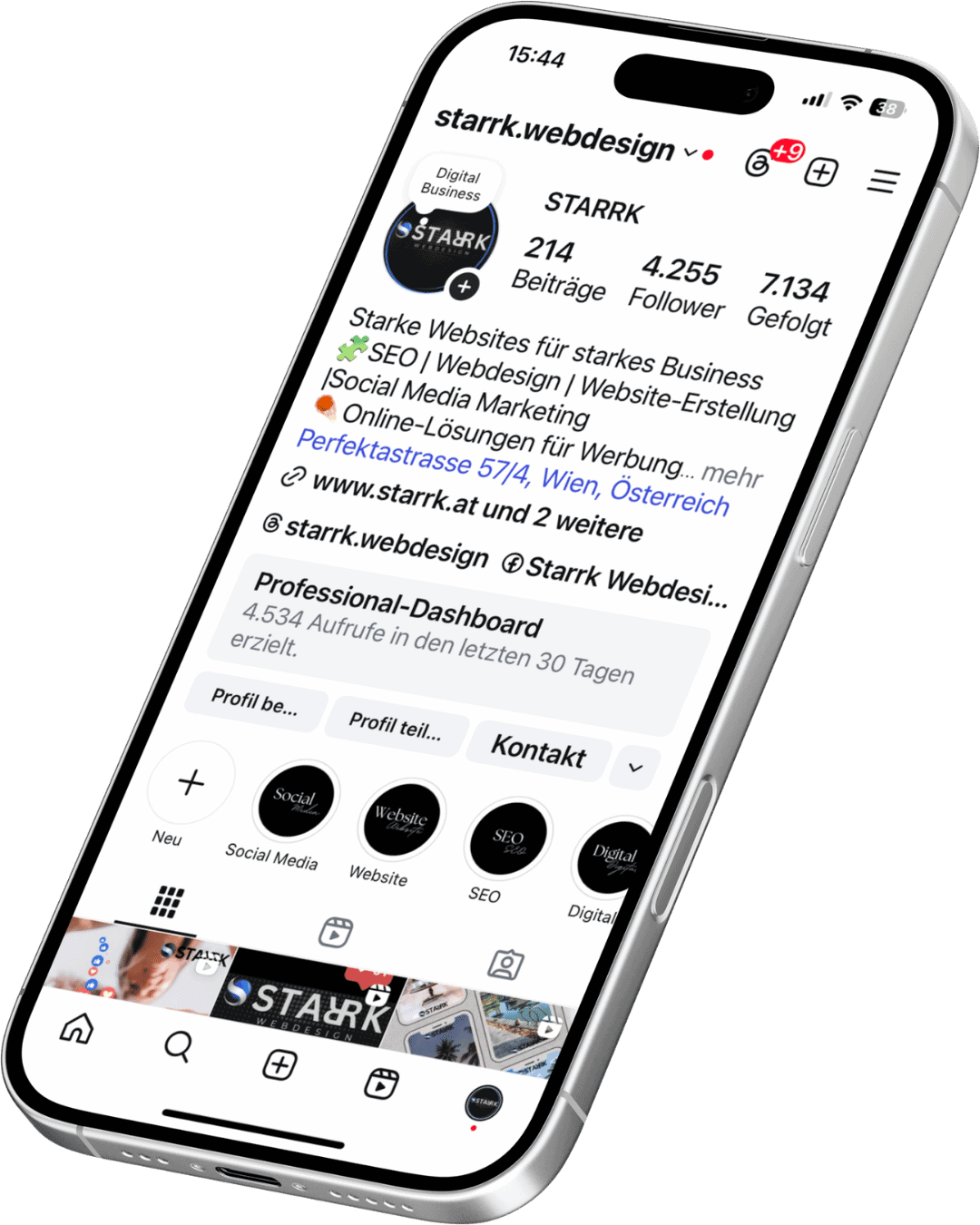 Instagram Social media stark.at
